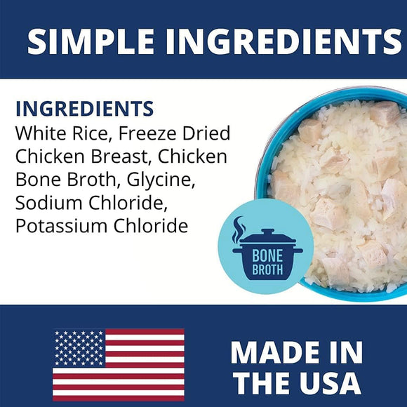 Under the Weather Rice, Chicken & Bone Broth Freeze Dried Bland Diet for Dogs Ingredients