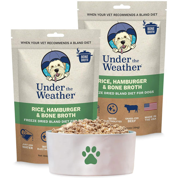 Under the Weather Rice, Hamburger & Bone Broth Freeze Dried Bland Diet for Dogs