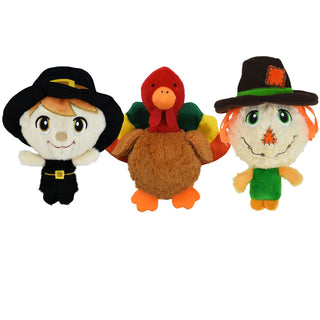 Multupet Harvest Knobby Noggin' Assorted Characters Dog Toys 7", 1 count