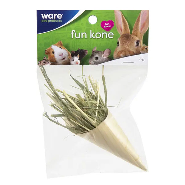 Ware Fun Kone with Timothy Hay Small Animal Chew