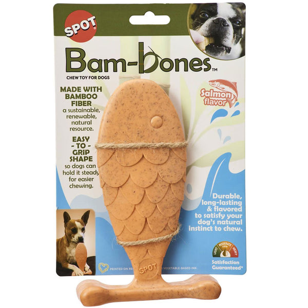 Spot Bam-Bones Fish Salmon Flavor Dog Toys 7in