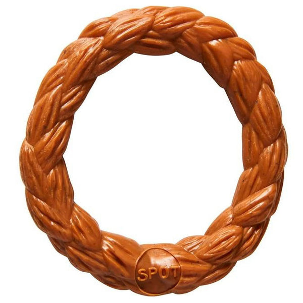 Spot Bam-Bones Braided Ring Chew Toy for Dogs Hickory Smoke Flavor without packaging