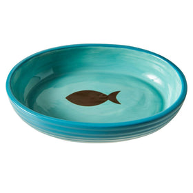 Spot Elegance Cat Bowl, 6", aqua