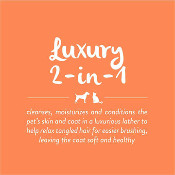 TropiClean Luxury 2-in-1 Papaya & Coconut Shampoo & Conditioner For Dogs & Cats (20 oz)