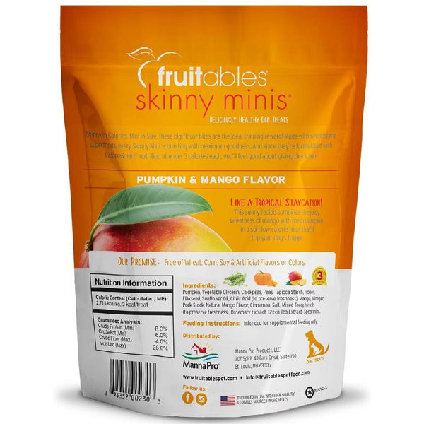 Fruitables Skinny Minis Dog Treats Pumpkin & Mango Flavor (5 oz)