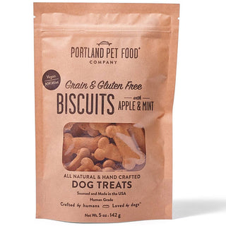 Portland Pet Food Company Grain & Gluten Free Biscuits with Apple & Mint Dog Treats, 5-oz