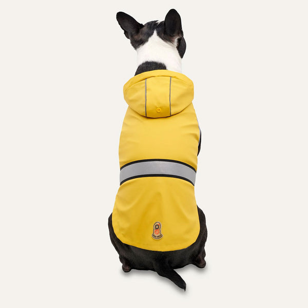 Goo-eez Reflective Hooded Raincoat Yellow for Dogs