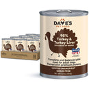 Dave's Pet Food 95% Premium Turkey & Turkey Liver Grain-Free Recipe Canned Wet Dog Food, 12.5-oz, case of 12