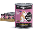 Dave's Pet Food Beef & Chicken Pate Dinner Canned Wet Cat Food, 12.5-oz can, case of 12