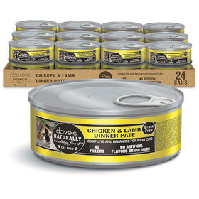Dave's Pet Food Chicken & Lamb Dinner Pate Canned Wet Cat Food, 5.5-oz can, case of 24