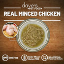Dave's Pet Food Minced Chicken Dinner in Gravy Canned Wet Cat Food, 2.8-oz can, case of 24
