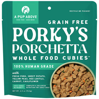 A Pup Above Grain Free Porky's Porchetta Whole Food Cubies Air-Dried Dog Food, 2.5-oz