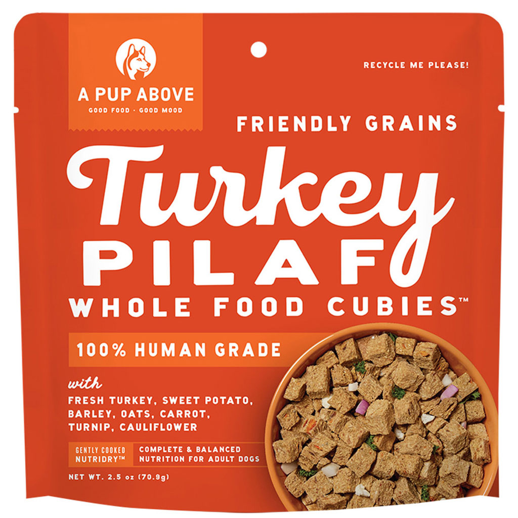 A Pup Above Friendly Grains Turkey Pilaf Whole Food Cubies Air-Dried Dog Food, 2.5-oz