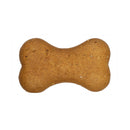 Dog bone-shaped treat on a white background