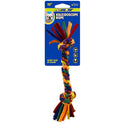 Petsport USA Kaleidoscope Rope 2 Knot with Ball Dog Toy 10"