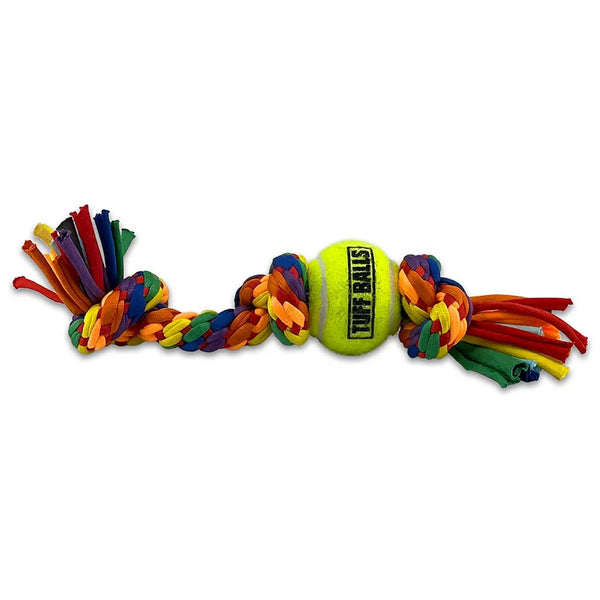 Petsport USA Kaleidoscope Rope Mini 3 Knot with Ball Dog Toy