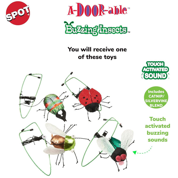 Ethical Pet Spot Buzzing Insects A-Doorable Cat Toy