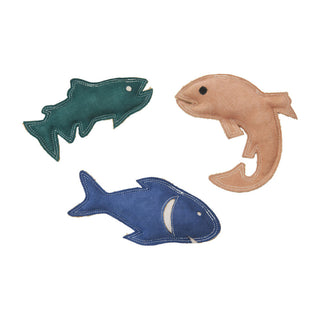 Ethical Pet Spot Dura-fuse Leather Fish Dog Toy, Character Varies