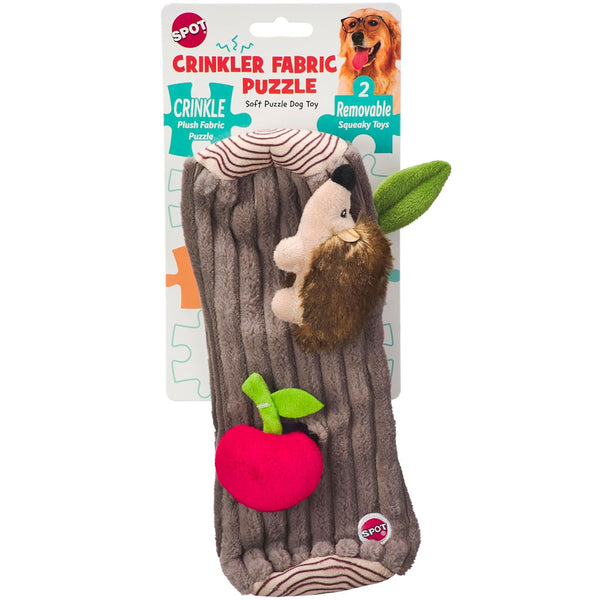 Ethical Pet Spot Crinkler Fabric Puzzle Dog Toy, Assorted Characters