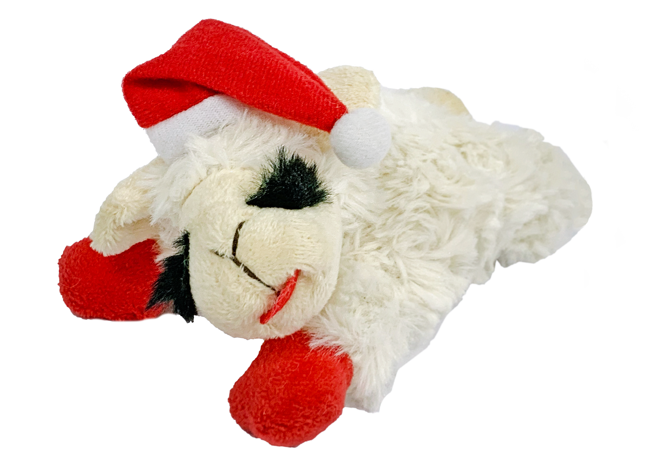 Multipet Lamb Chop with Santa Hat Plush Dog Toys