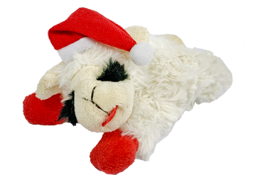Multipet Lamb Chop with Santa Hat Plush Dog Toys