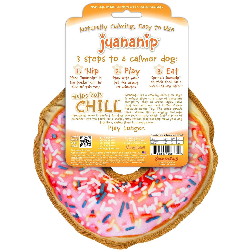 Doggijuana Donut Dog Toy: Durable, Squeaky & Refillable