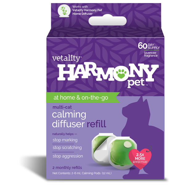 TevraPet Vetality Harmony Pet Calming Diffuser Refill for Cats, 2 count