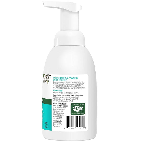 Ark Naturals Don't Worry Don't Rinse Me Waterless Dogs & Cats Shampoo