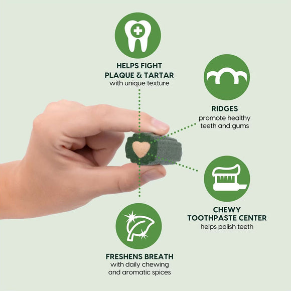 Ark Naturals Brushless Toothpaste Dental Chews 4-in-1 for Large Dogs