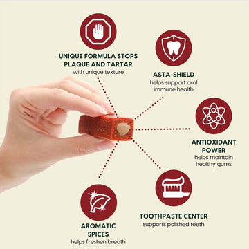 Ark Naturals 5-in-1 Protection  Brushless Toothpaste Dental Chews for Medium Breed Dogs