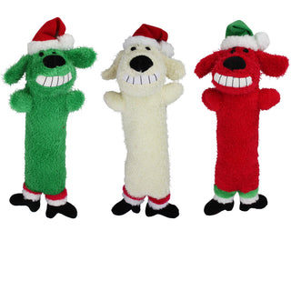 Multipet Loofa Santa Dog Toys Assorted Colors 12in