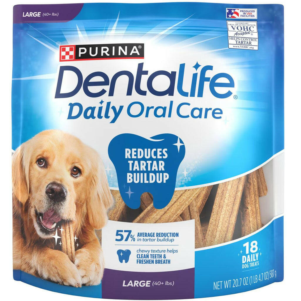 DentaLife Daily Oral Care Large Dental Dog Treats, 18 count