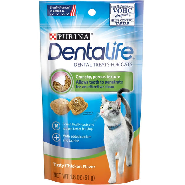 DentaLife Tasty Chicken Flavor Dental Cat Treats, 1.8-oz