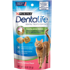 Purina DentaLife Savory Salmon Crunchy Bites Dental Cat Treats 