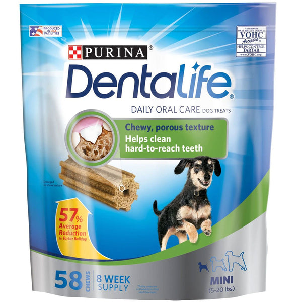 DentaLife Daily Oral Care Mini Dental Dog Treats, 58 Chews