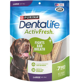 Purina DentaLife ActivFresh Daily Oral Care Large Dental Dog Treats - 7 count
