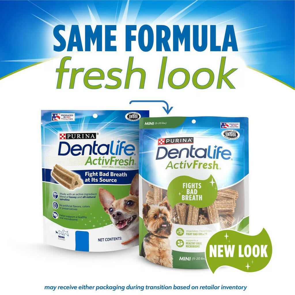 DentaLife ActivFresh Daily Mini Dental Dog Treats features