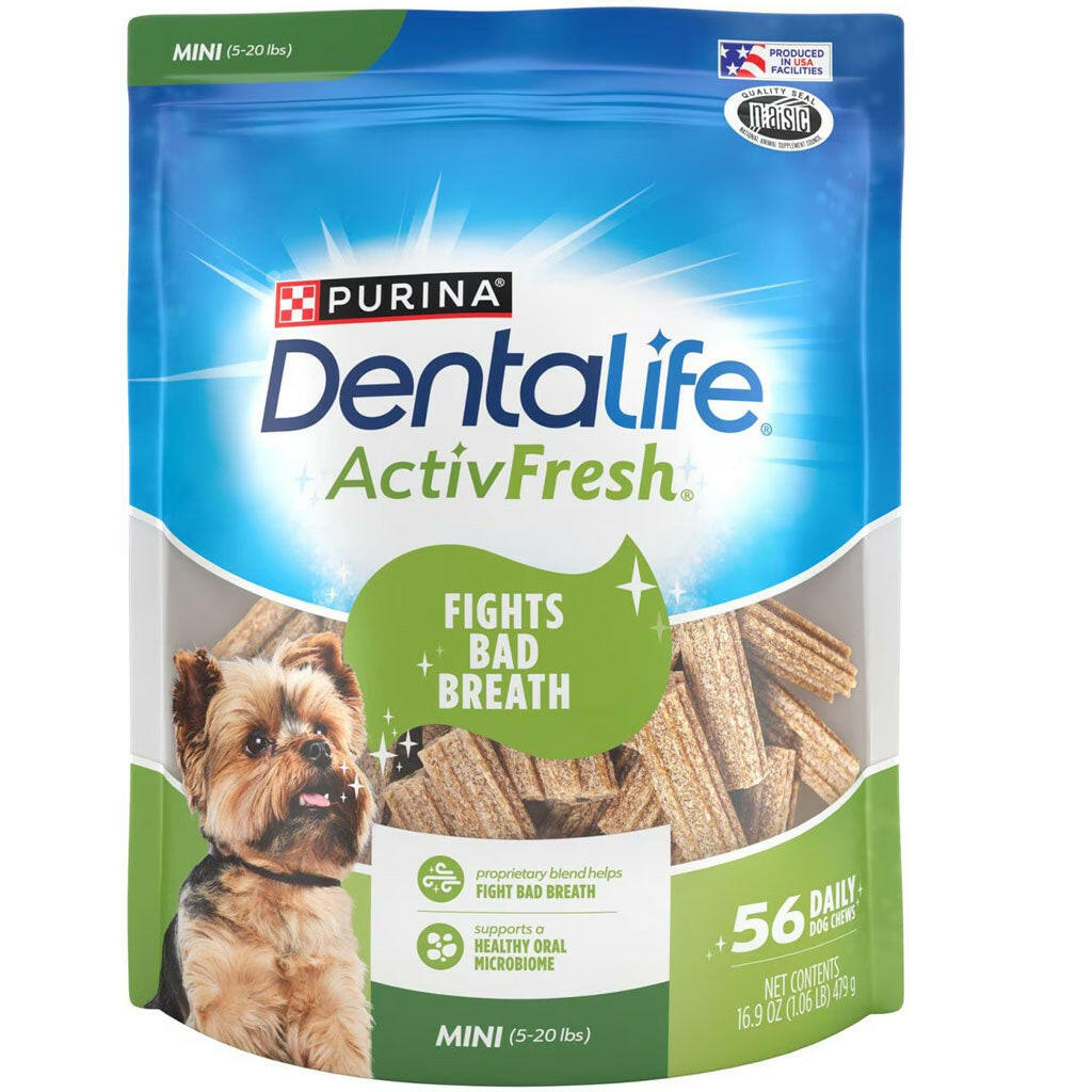 DentaLife ActivFresh Daily Mini Dental Dog Treats, 56 count