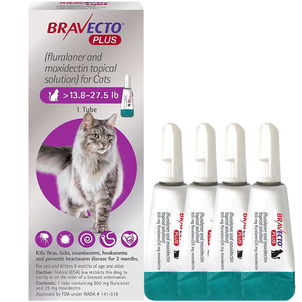 Bravecto Plus Topical Solution for Large Cats 13.8-27.5 lbs
