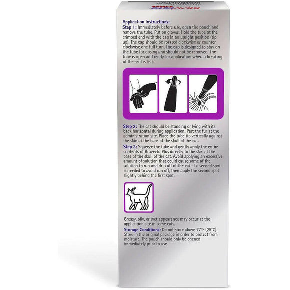 Step by step instructions on how to apply bravecto for cats