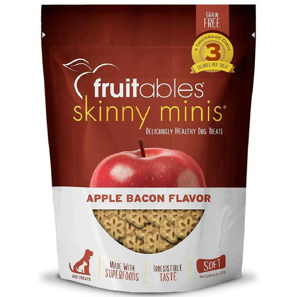Fruitables Skinny Minis Apple Bacon Chewy Dog Treats (12 oz)