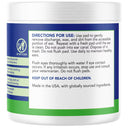 Jar of ear cleaning pads with directions for use on a white background