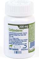 Cefpoderm (cefpodoxime proxetil) Tablets for Dogs, 200mg