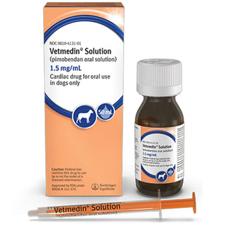 Vetmedin Solution (pimobendan oral solution) for Dogs, 1.5mg/ml, 50-ml