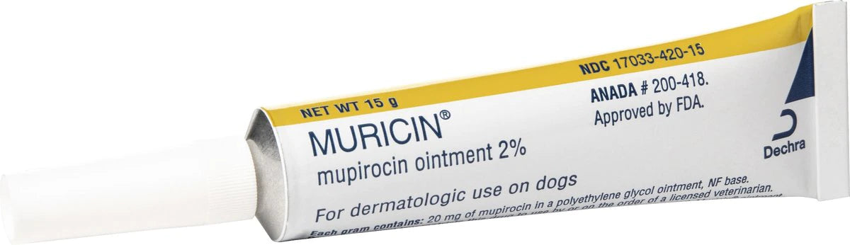 Muricin (mupirocin) Ointment for Dogs, 2%, 15-gm