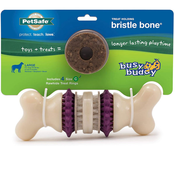 Petsafe Busy Buddy Bristle Bone Treat Dispenser Dog Chew Toy large