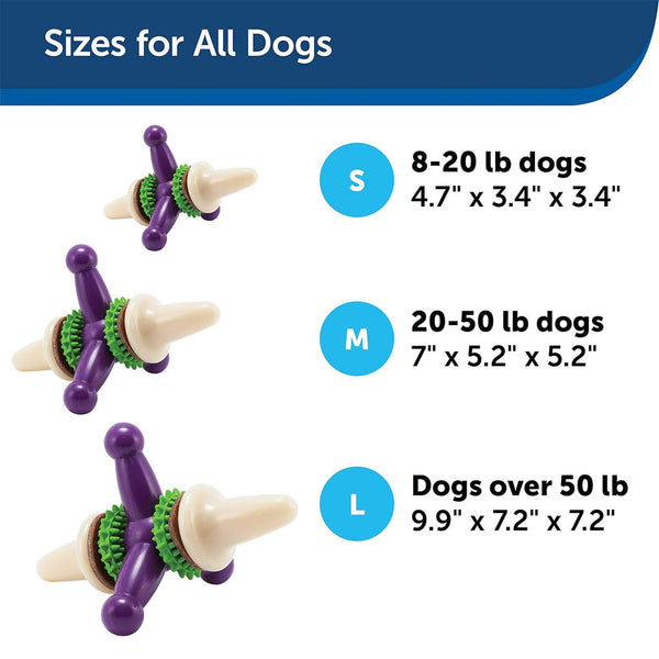 Petsafe Busy Buddy Jack Treat Dispenser Dog Chew Toy, Purple/White