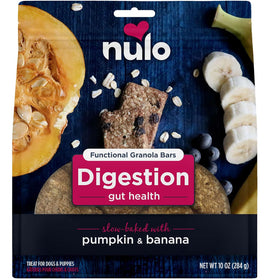Nulo Functional Granola Bar Digestion Gut Health Dog Treats Pumpkin & Banana, 10-oz