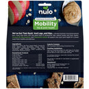 Nulo Mobility granola bars packaging for dogs with ingredients and feeding guidelines.