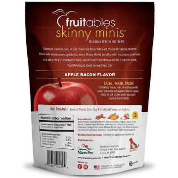 Fruitables Skinny Minis Apple Bacon Chewy Dog Treats (12 oz)